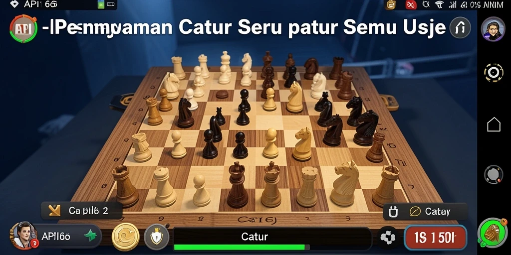 Antarmuka pengguna API66 dengan desain papan catur yang menarik.