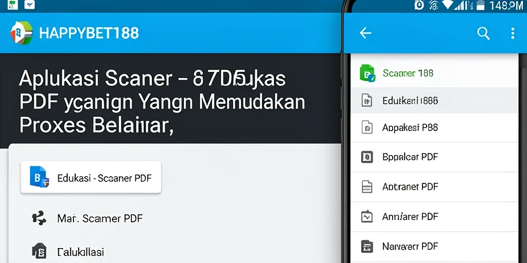 Tampilan utama <strong>HAPPYBET188</strong> dengan fungsi pemindaian PDF yang intuitif.