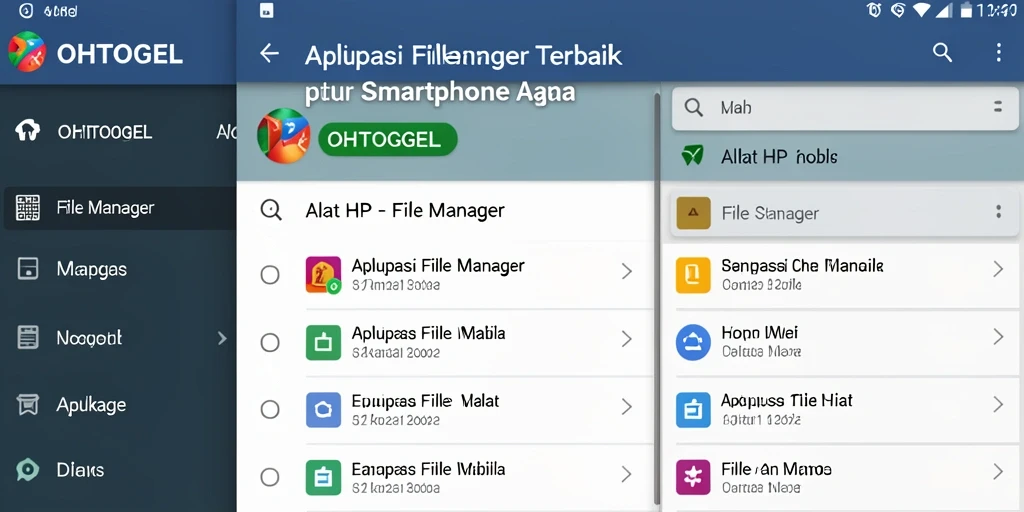 Tangkapan layar antarmuka OHTOGEL menampilkan berbagai fungsi manajemen file.