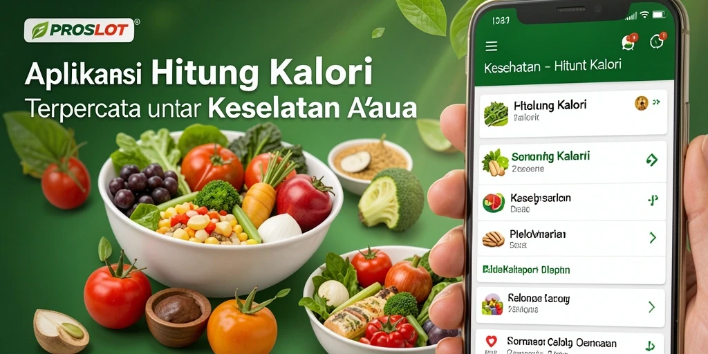 Antarmuka aplikasi PROSLOT yang sederhana dan informatif untuk menghitung kalori.