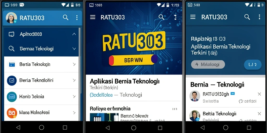 Antarmuka pengguna aplikasi RATU303 yang bersih dan informatif.
