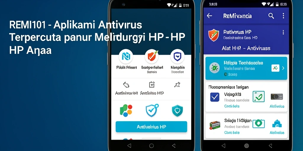 Tampilan antarmuka aplikasi Antivirus HP REMI101 yang modern dan user-friendly.
