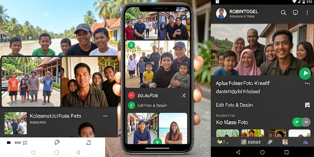 Screenshot utama ROBINTOGEL menunjukkan antarmuka kolase foto yang menawan.