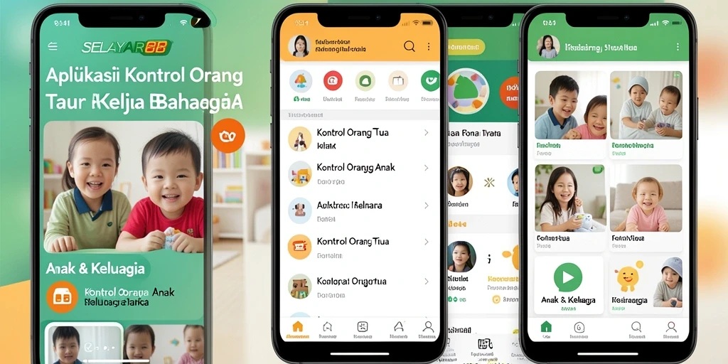 Tampilan antarmuka aplikasi Kontrol Orang Tua SELAYAR88 yang ramah pengguna.
